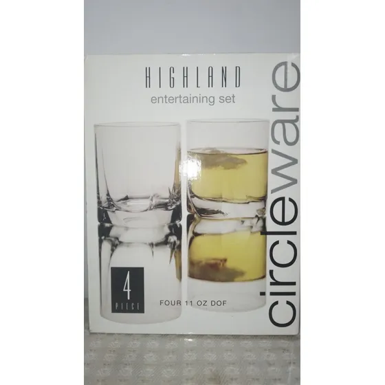 Pack 4 Vasos Circleware Higland 310 Ml Vidrio Modelo 7073i