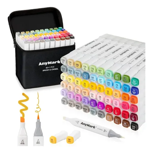 168 Colors Set Guangna Set Acrylic Paint Markers Brush Tip 168