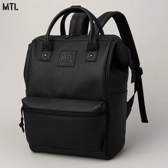 Mochila Boca De Pez Mtl Urbana Bolsillo Antirrobo Color Negro 17 Pulgadas Cuero Pu Resistente Reforzada Gran Capacidad Trabajo Estudio Viajes Seguridad Moderna Cómoda Liviana Duradera Multipropósito