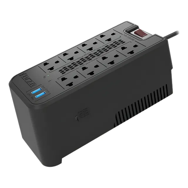 Forza Fvr-1222usb - Estabilizador 1200va 600w 2usb 8 Tomas