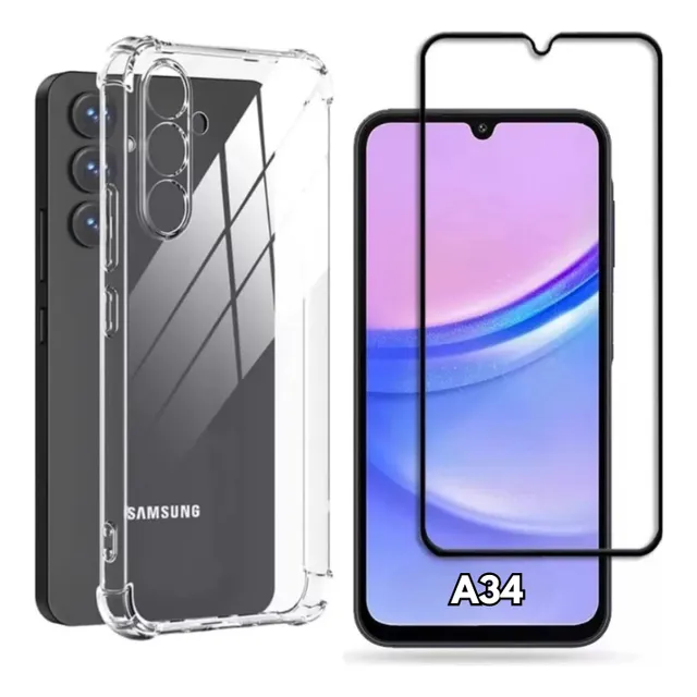 Capa Capinha Anti Impacto + Película 3d Para Samsung A34 5g