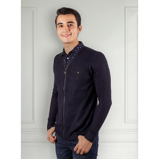 Sueter Con Media Camisa Frontal Integrada Moderno Blue 306 Sueter Con Media Camisa Frontal Integrada Moderno Blue 306