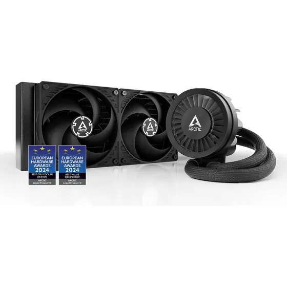 Arctic Liquid Freezer Iii 280 - Refrigeracion Liquida Pc, Aio Para Cpu, Intel Y Amd, Bomba Eficiente Controlada Por Pwm, Ventilador: 2001700 Rpm, Lga1851 Y Lga1700 Contact Frame - Negro