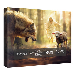 Rompecabezas De Lobo Religioso Cristiano Para Adultos De 100 Rompecabezas De Lobo Religioso Cristiano Para Adultos De 100
