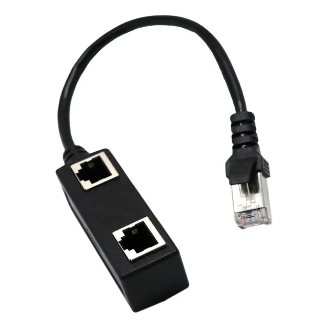 . 1 A 2 Socket Lan Red Ethernet Enchufe Splitter Extender