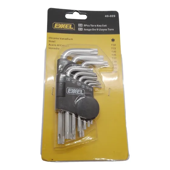 Juego De Llaves Torx 9 Piezas Marca Exxel