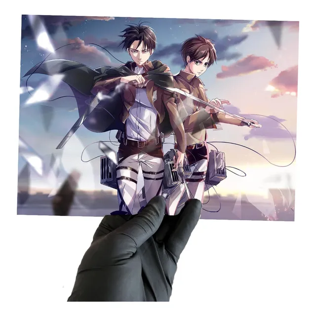 Quadro Decorativo Tela A4 21x30cm - Modelos Attack On Titan