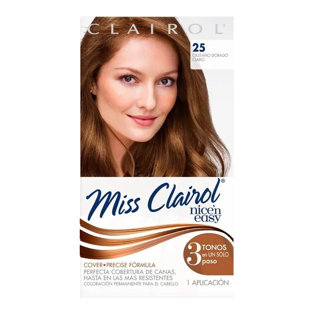 Tinte Permanente Miss Clairol 25 Castaño Dorado Claro
