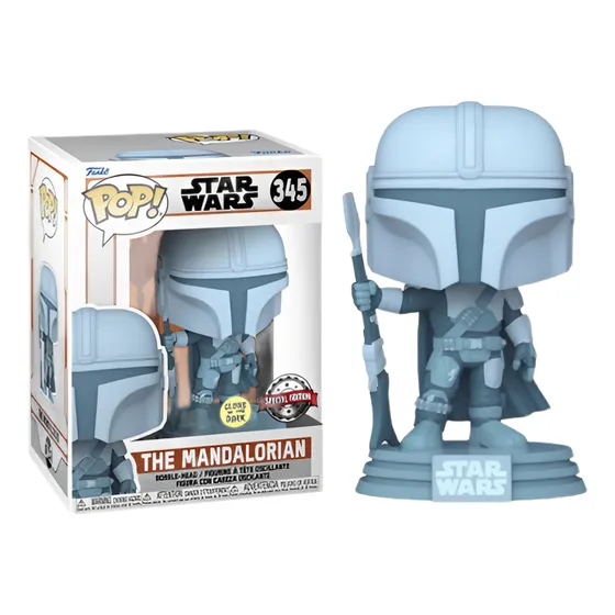 The Mandalorian Funko Pop Star Wars 345 Hologram Glow Brilla