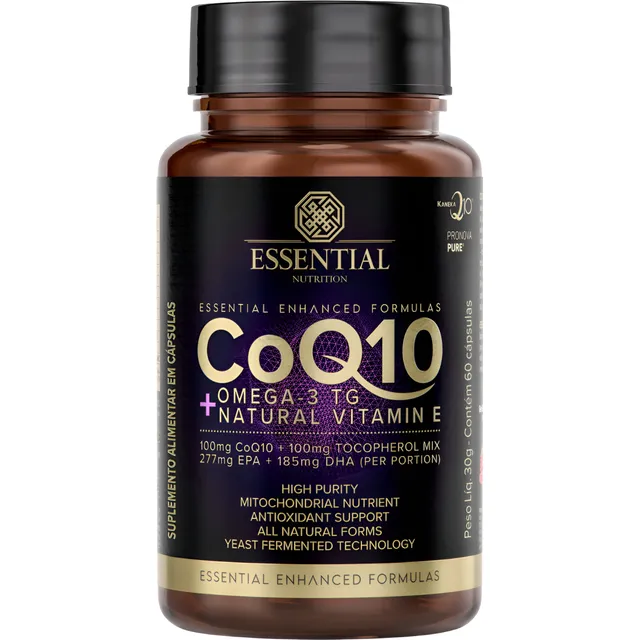 Coenzima Q10 Coq10 C/ Ômega 3 Tg + Vit E Essential Nutrition