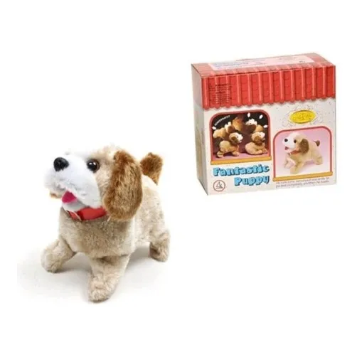 Cachorrinho Pelúcia Anda Pula Late Cambalhota Pilha Cachorro