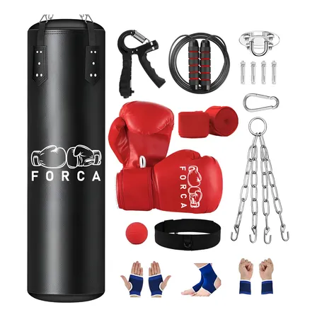 Saco De Pancada Treino Profissional 120cm + Luta Luva Adulta