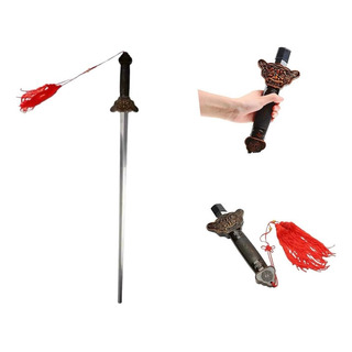 Espada De Utileria Arma Medieval Estilo Chino Retraible 85cm Espada De Utileria Arma Medieval Estilo Chino Retraible 85cm
