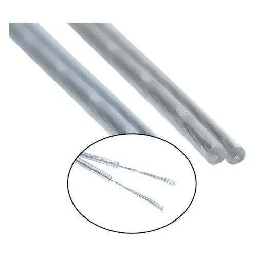 Cable Paralelo Bipolar 2x0.5mm Cristal Transparente X 5 Mts
