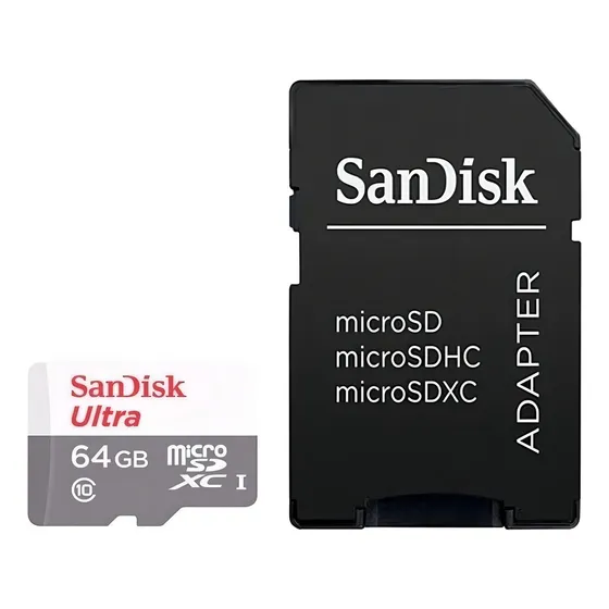 Tarjeta de memoria SanDisk SDSQUNR-064G-GN3MA Ultra con adaptador SD 64GB