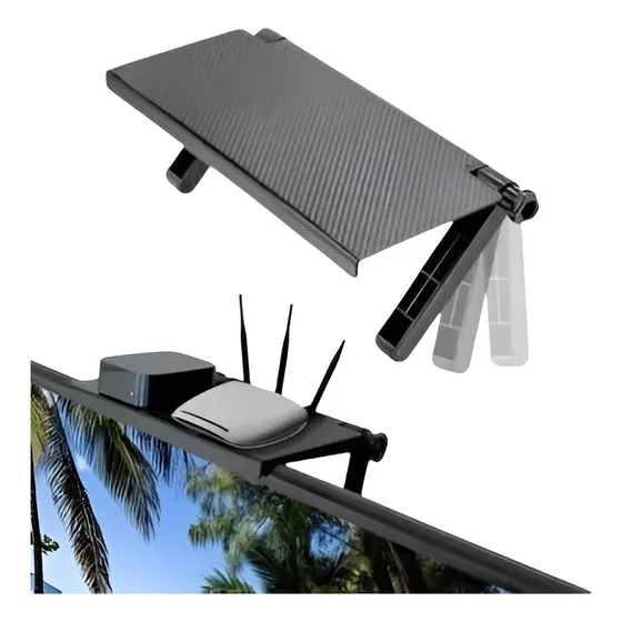 Repisa Plegable Soporte Sobre Pantalla Tv Ajustable Monitor