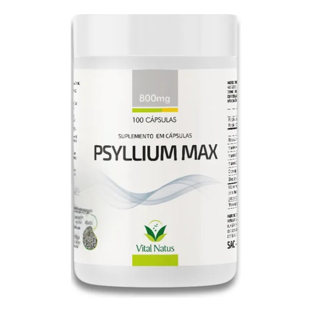 Psylliummax 800mg - 100cps, Vitamina C, E + Fibra E Cromo