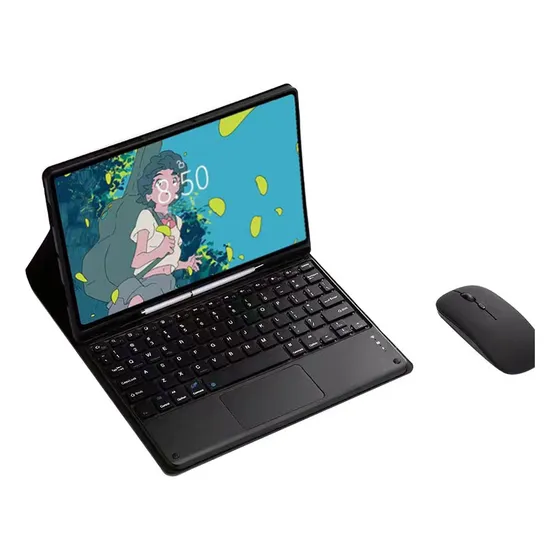 Toque Teclado Bluetooth + Mouse + Capa Para Samsung Tab A7