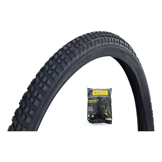 Pneu Bike Elétrica Sousa Levorin Aro 24x2.125 + Câmara 33mm Cor Cinza-escuro