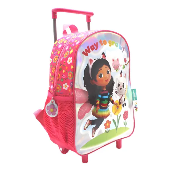 Mochila La Casa De Gabby Infantil Carro Jardin 12¨ Wabro Color Violeta Oscuro