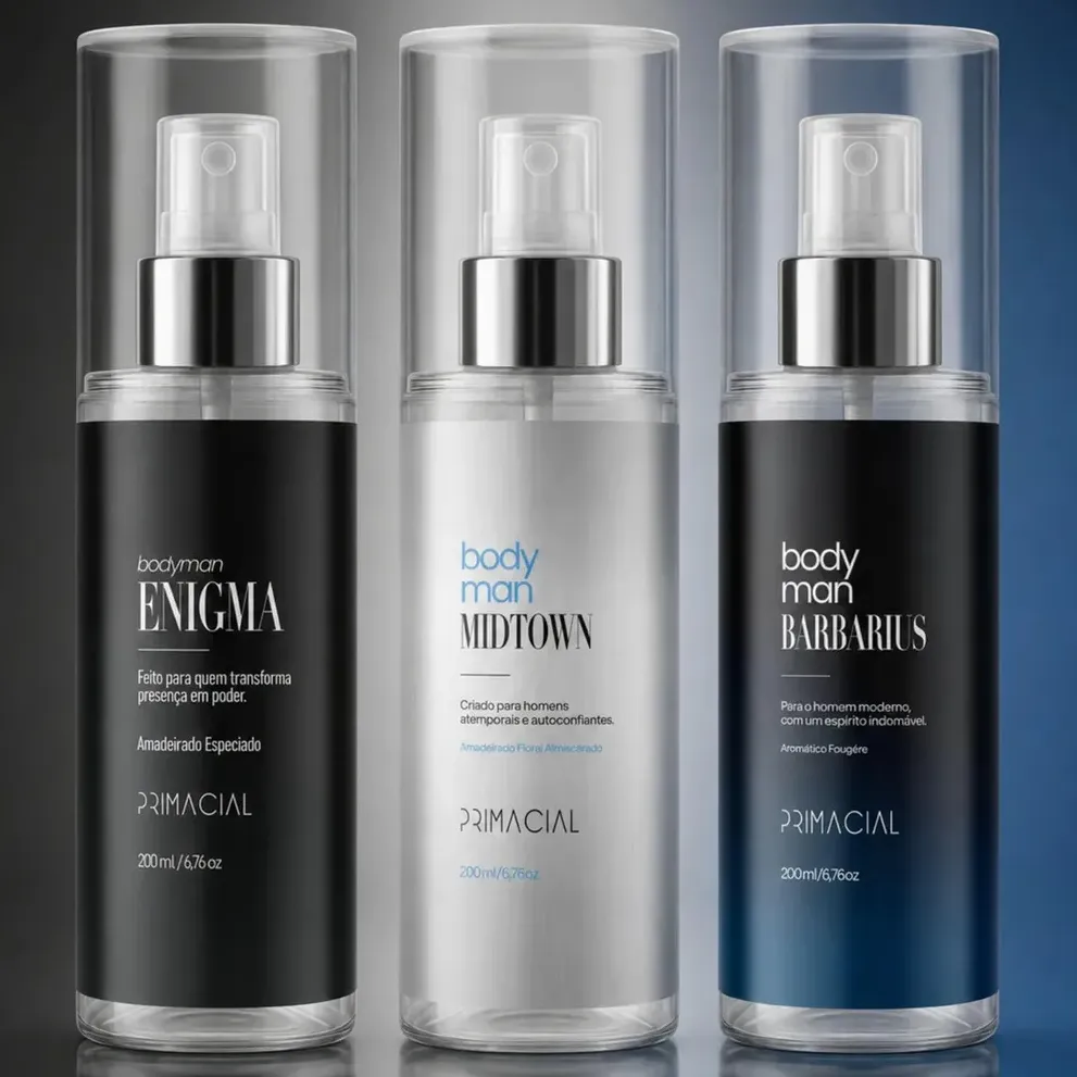 Kit Body Splash Masculino Barbarius + Enigma + Midtown 200ml — Oferta Verificada