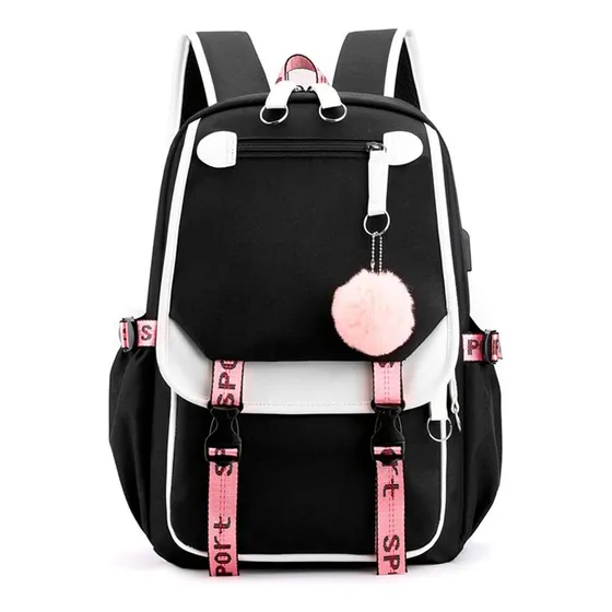 Pack X3 Mochila Kawaii Impermeable Usb Multuso Resistente Ax