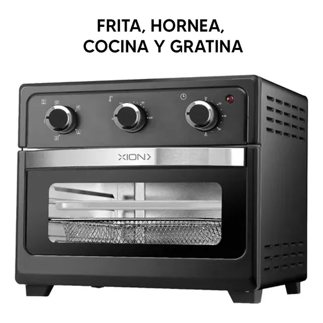 Horno Multifuncion Xion Con Air Fryer 22lts Negro