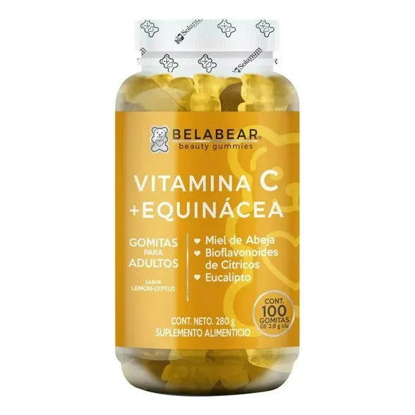 Solanum Belabear Antioxidantes/Vitamina C + Equinacea 100 Gomitas Sabor Limón