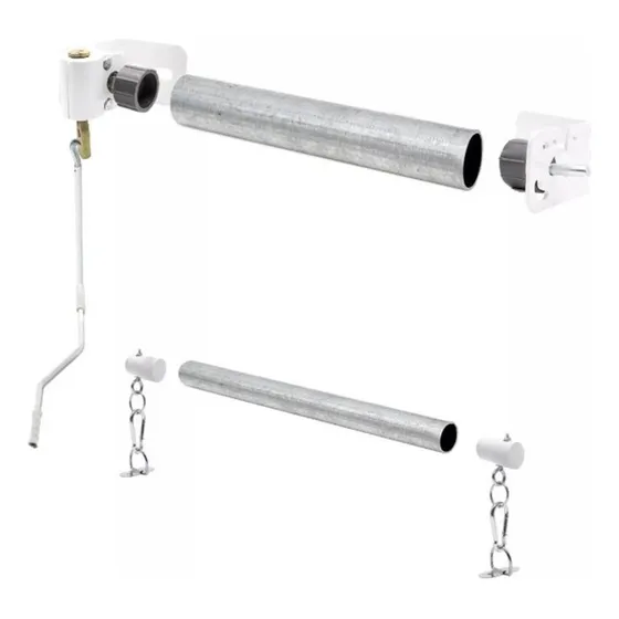 Kit Enrollador Toldo Vertical Lona Lisa Y Cristal X  3 Mts