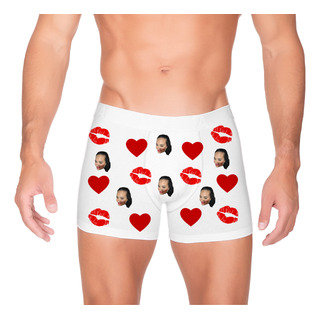 Bóxer De Algodón Personalizado Toxica Corazones Besos Calzón Bóxer De Algodón Personalizado Toxica Corazones Besos Calzón