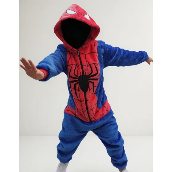 Pijamas Térmicas Spiderman Hombre Araña Enteriza Niños