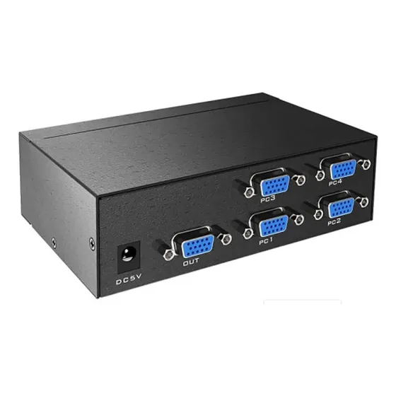 Multiplexor Video Vga 4 Canal Control Remoto Ir