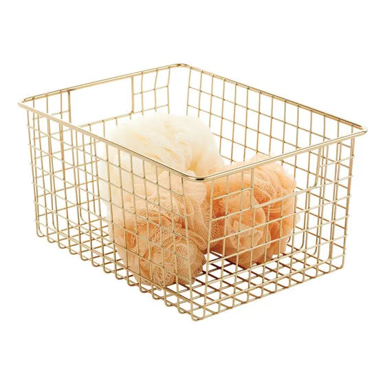 Canasta Organizadora Almacenamiento Hecha Metal Para Baño