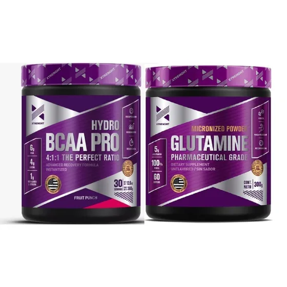Hydro Bcaa Amino 360grs + Glutamina Xtrenght 300grs Oferta