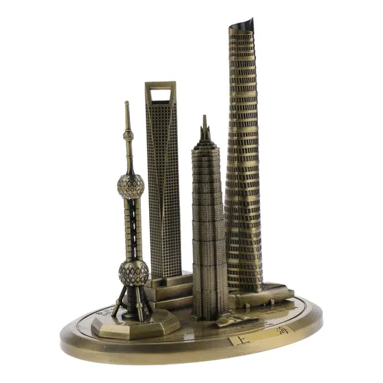 Maqueta De Edificios Famosos Recuerdo De Shanghai Skylines