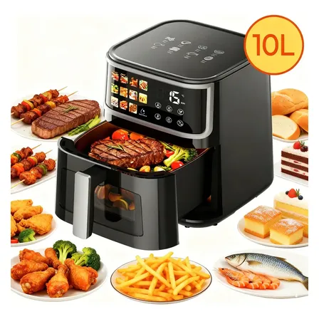 Air Fryer PATBRELA 10L Digital com Painel LED e 12 Programas, Para Família