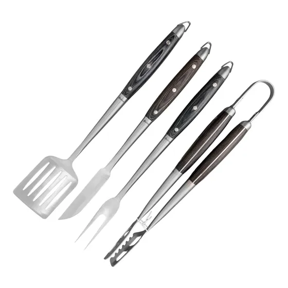 Set Parrilla 4 Pzs Hudson Juego De Asado Parrillero