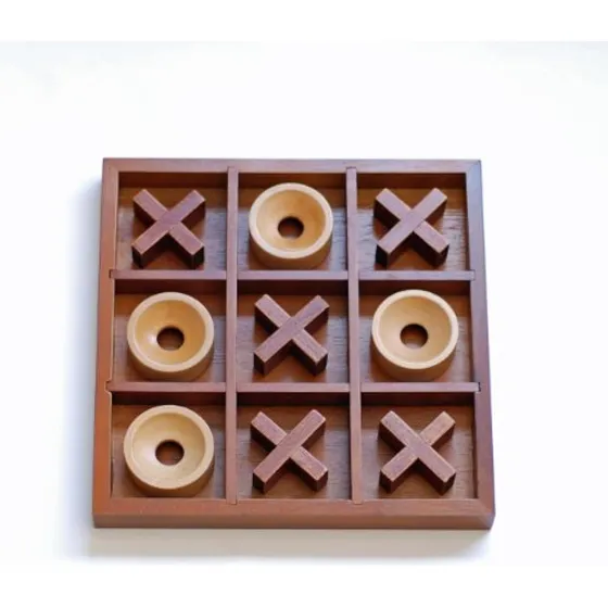 Juegos De Mesa Juego Del Tres En Raya Con Tablero De Madera