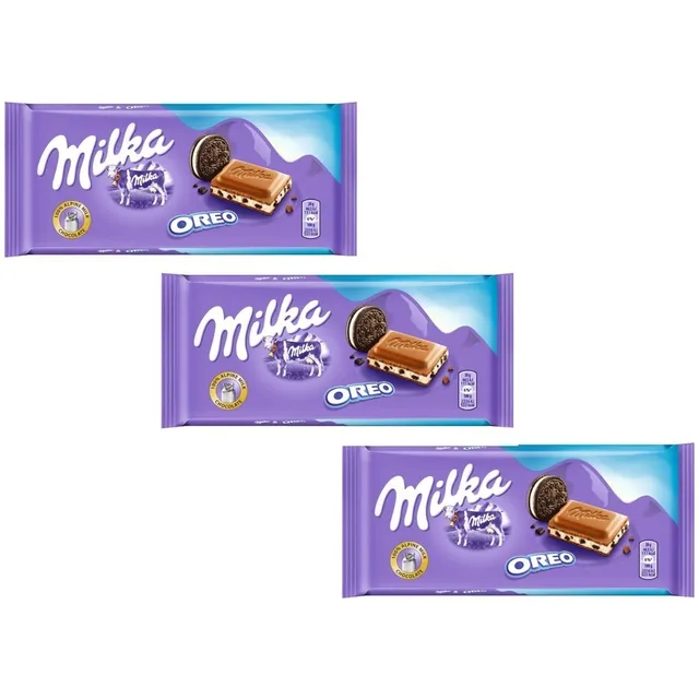 Chocolate Milka Oreo 3 Barras De 100 Gramos Cada Una