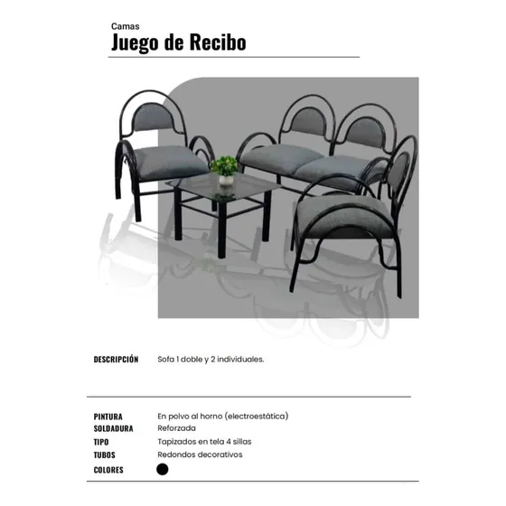 Juego De Recibo De 4 Puestos 