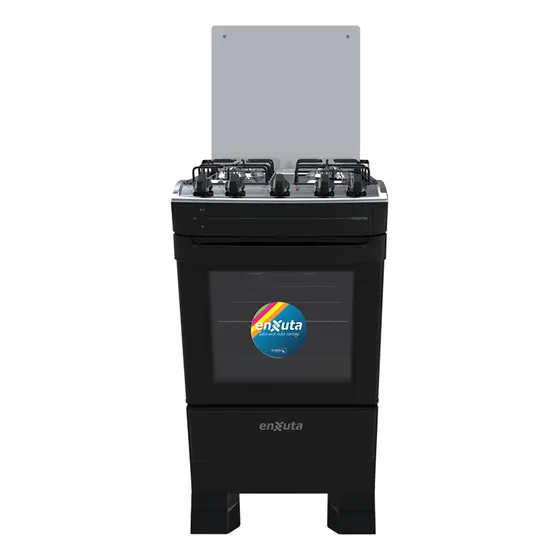Cocina Supergas 4 Hornallas Negra Con Termocupla Y Grill