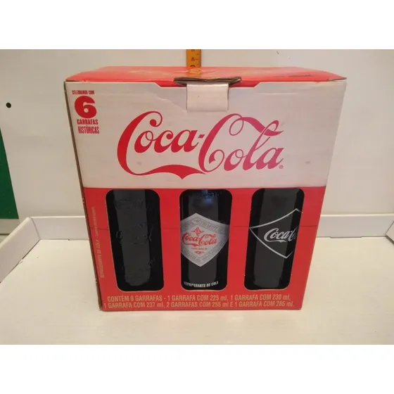 Coleção Com 6 Garrafas  Coca Cola Retro 