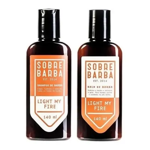 Kit Sobrebarba - Shampoo e Balm Barba - Light My Fire