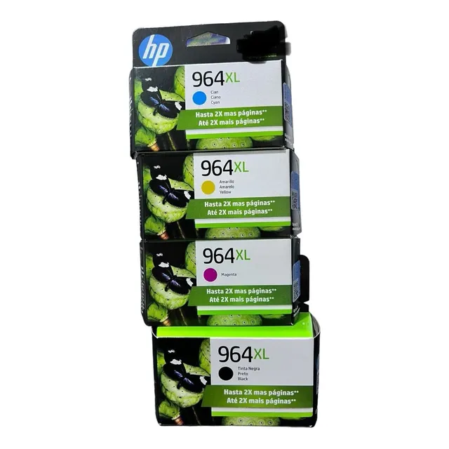Pack 4 Cartuchos Hp 964xl Negro Color Original 3ja57al