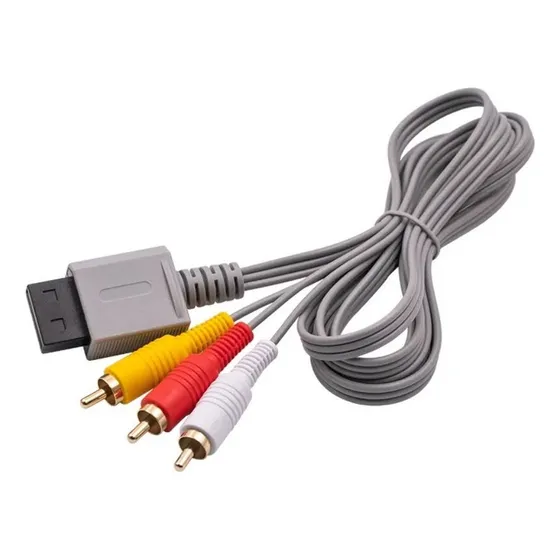 Cabo Av Rca Compatível Com Nintendo Wii / Wii U Cabo 3 Cores