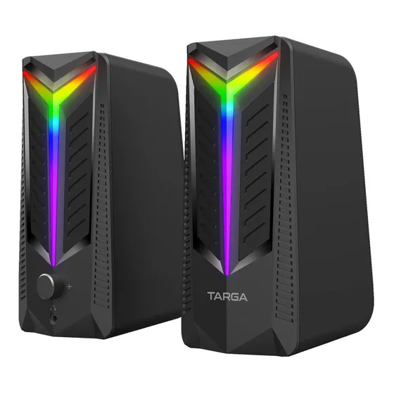 Par De Parlantes Gamer Para Pc Targa Alpha X - 101db Color Negro