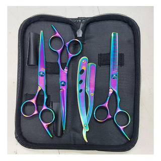 Kit 3 Tesoura Profissional Fio Navalha Laser Kit 3 Tesoura Profissional Fio Navalha Laser