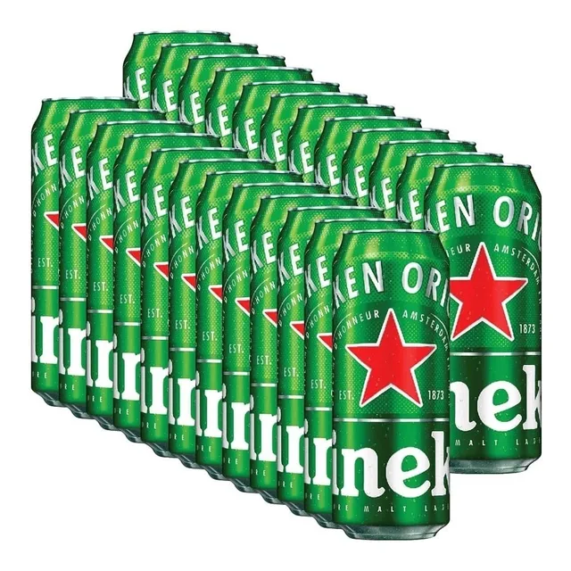 Cerveza Heineken Rubia Lata 473 ml 24 Unidades
