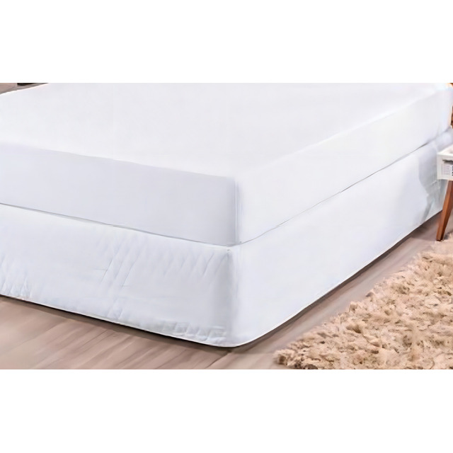 Capa Protetor De Colchão Elástico Queen Impermeável Matelado Cor Branco Capa Protetor De Colchão Elástico Queen Impermeável Matelado Cor Branco