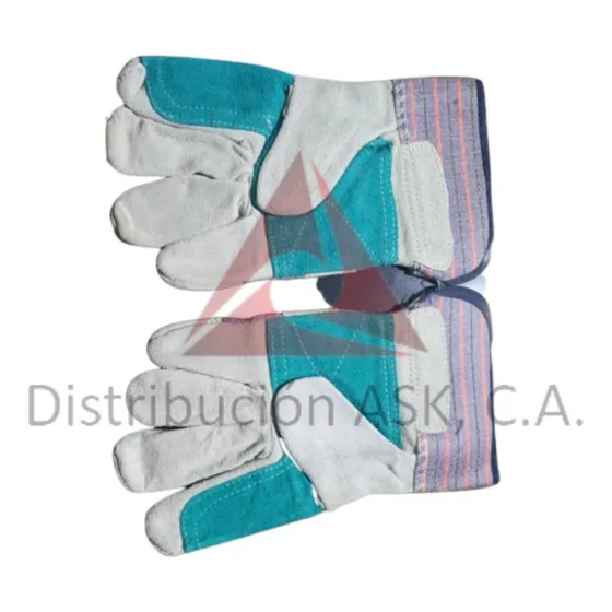 Guantes De Tela Y Carnaza Reforzado Tipo Pistola